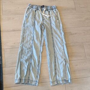 GAP Light Blue Drawstring Denim Joggers